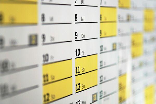 ミノタブの服用期間を示すカレンダー